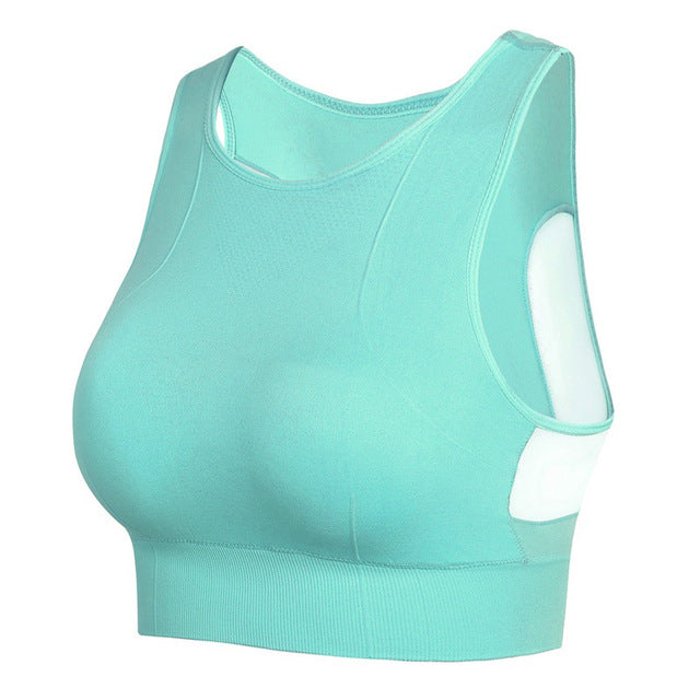 Seamless High Impact Sports Bra with Removable Cup