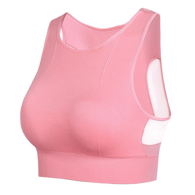 Seamless High Impact Sports Bra with Removable Cup