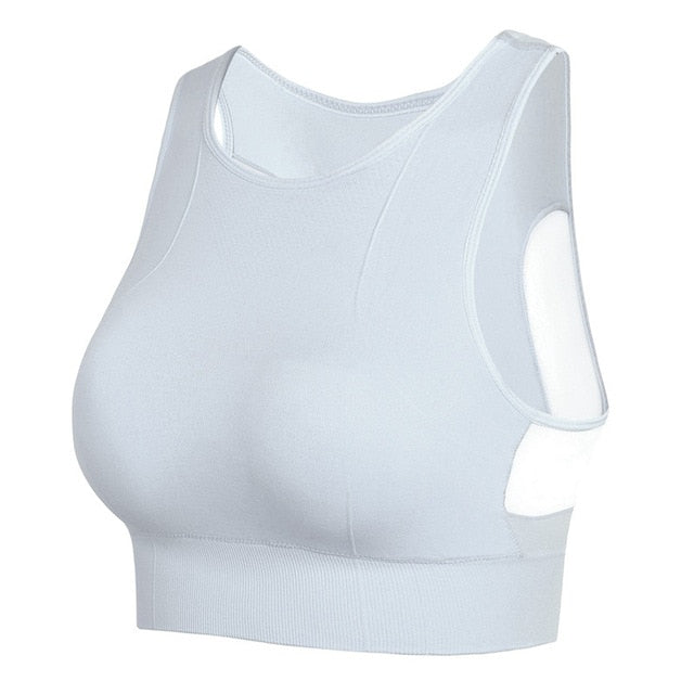 Seamless High Impact Sports Bra with Removable Cup